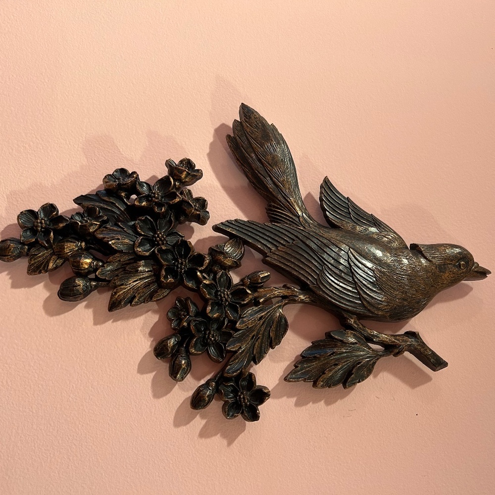 Decorative Bird on the Branch Wall Decor from 60s